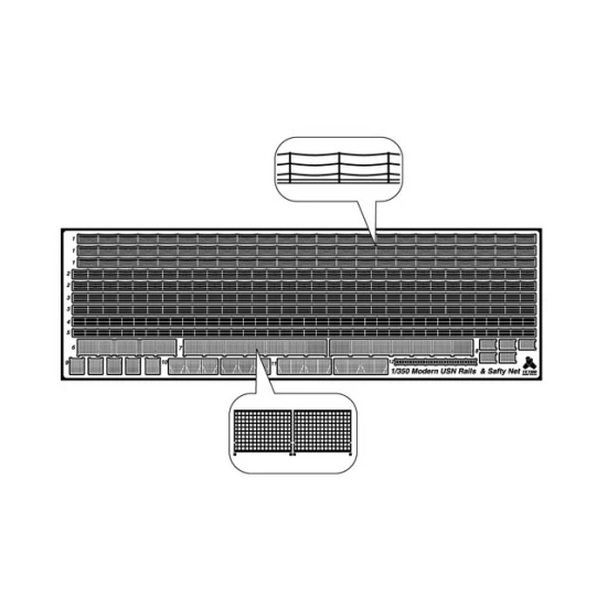 1/350 Modern US NAVY Detail-up Set for Rail & Safety Net