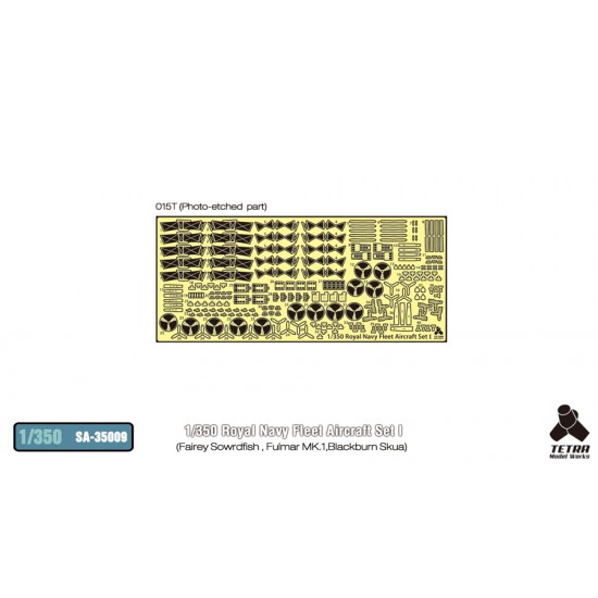 1/350 Royal Navy Fleet Aircraft Detail Set I (Sowrdfish, Fulmar Mk.1, Blackburn Skua)