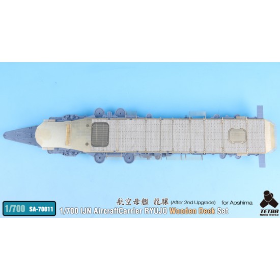 1/700 IJN Aircraft Carrier Ryujo After 2nd Upgrade Wooden Deck Set for Aoshima kit