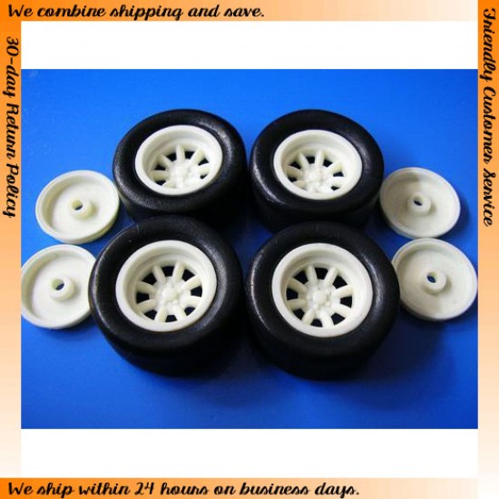 1/25 Tyre, Wheel and Back Pack (Aussie Touring Slick)