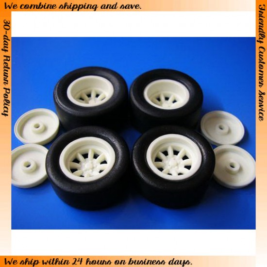 1/25 Tyre, Wheel and Back Pack (Trans Am Slick)