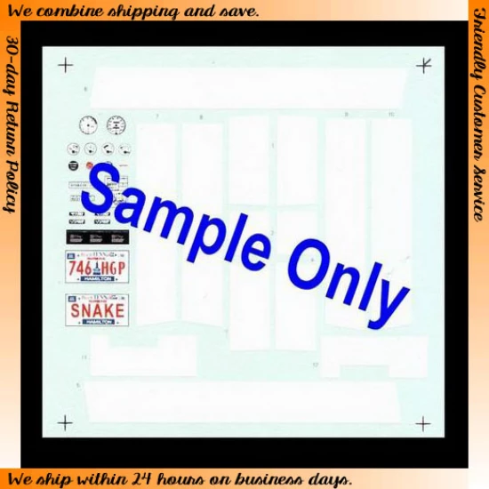 Decals for 1/25 Dodge Viper-Viper GTS