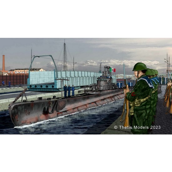 1/350 Submarine BARBARIGO (fitted out 1942) Waterline Version
