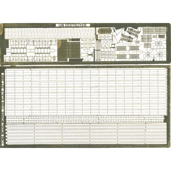 1/200 IJN Destroyer Detail Set (2 Photo-Etched Sheets)