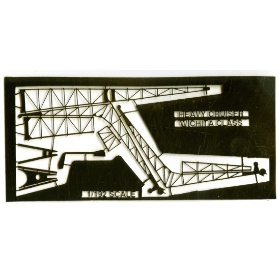 1/192 USS Heavy Cruiser Wichita Class Stern Aircraft Crane Set (1 Photo-Etched Sheet)
