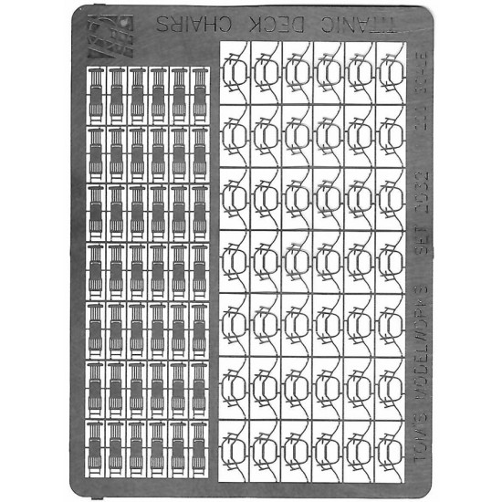 1/200 Titanic Deck Chairs (open, 42 chairs)