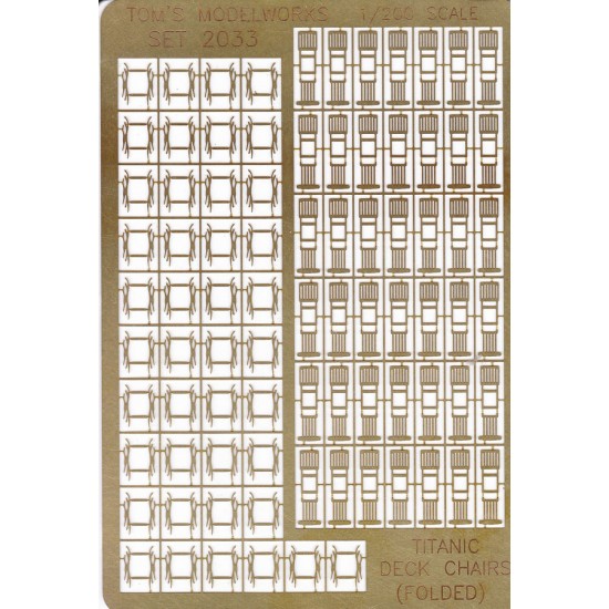 1/200 Titanic Deck Chairs (folded, 42 chairs)