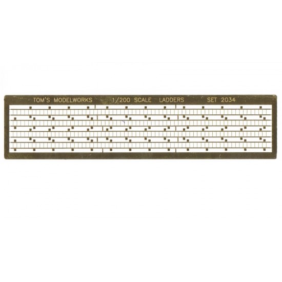 1/200 Vertical Ladders w/Relief-etched Rungs & Stiles for Masts/Funnels/Superstructure