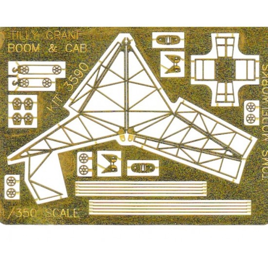 1/350 US Navy Carriers 1960s-90s Tilly Crane Boom w/Open Cab