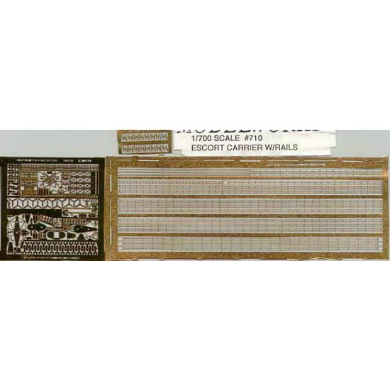 1/700 Escort Carrier Detail-up set w/Rails for Tamiya/Pit-Road Bogue kit (3 PE sheets)