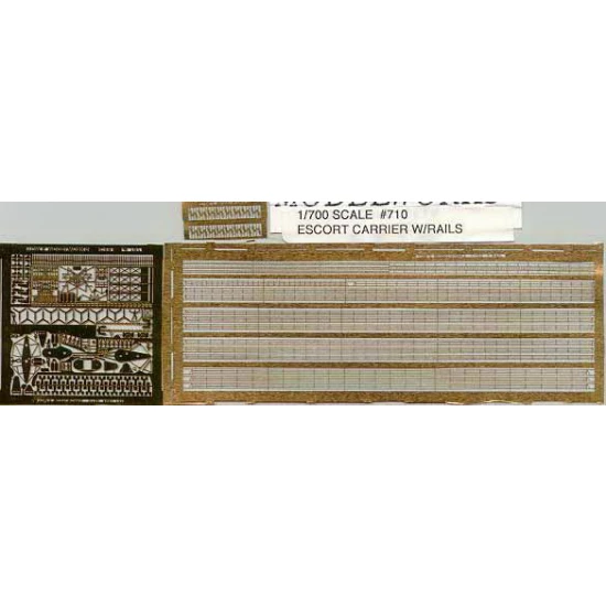 1/700 Escort Carrier Detail-up set w/Rails for Tamiya/Pit-Road Bogue kit (3 PE sheets)
