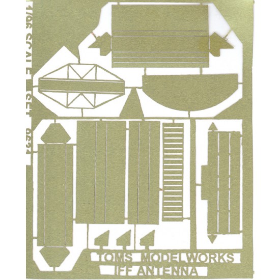 1/96 IFF Antennas: AS-1065, AS-1688, AS-2188 (1 Photo-Etched Sheet)