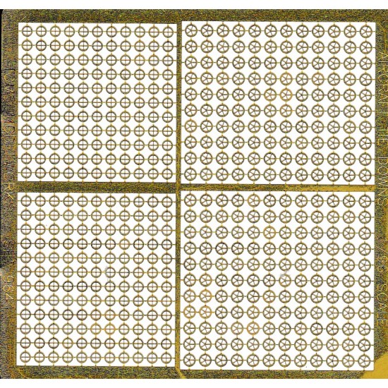 1/96 Modern US Navy Tie-downs (242 "cross" style & 240 larger "star" type)