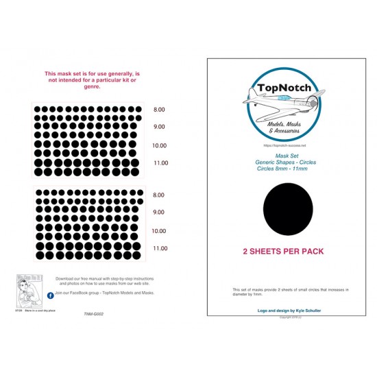 Circles 8mm - 11mm Generic Masks