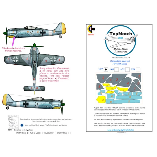 1/48 FW190A Camo Masks