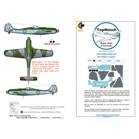 1/24 FW190D - "JG-54" Camo Masks