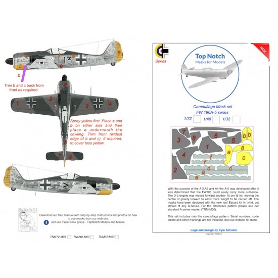 1/24 FW190-A5 series Camo Masks