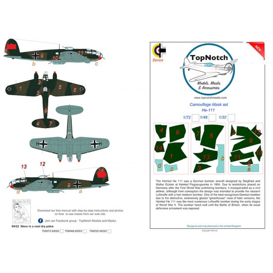 1/32 Heinkel He-111 Camo Masks