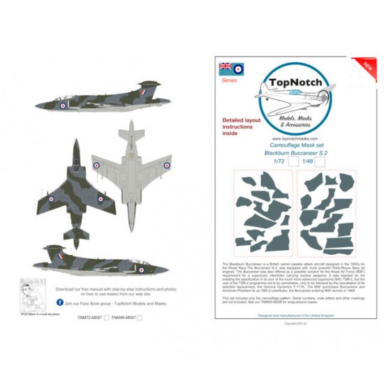 1/48 Blackburn Buccaneer Std Camo Masks