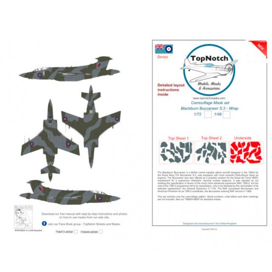1/48 Blackburn Buccaneer Wrap Camo Masks