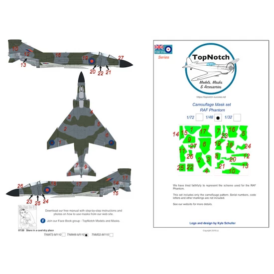1/48 RAF Phantom FG.2 Camo Masks