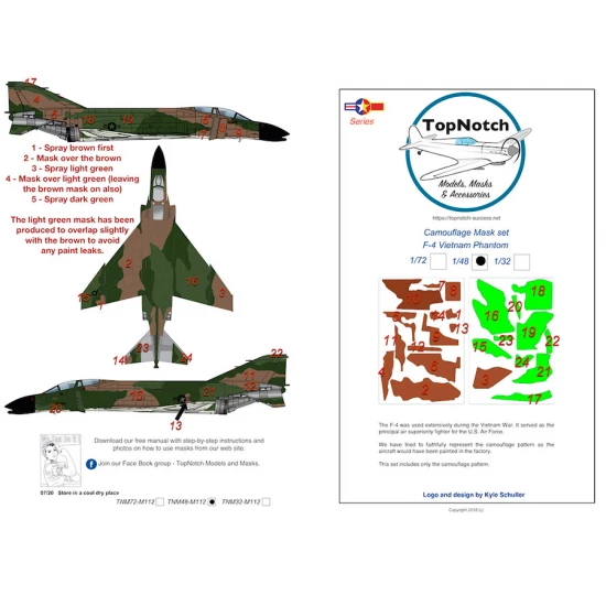 1/32 Phantom F4 Vietnam Camo Masks