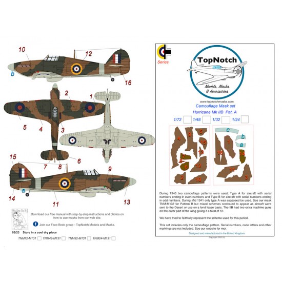 1/32 Hurricane IIB - A Camo Masks
