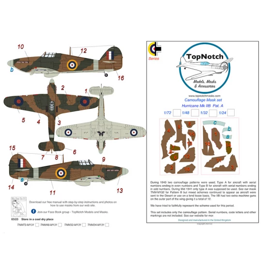 1/24 Hurricane IIB - A Camo Masks