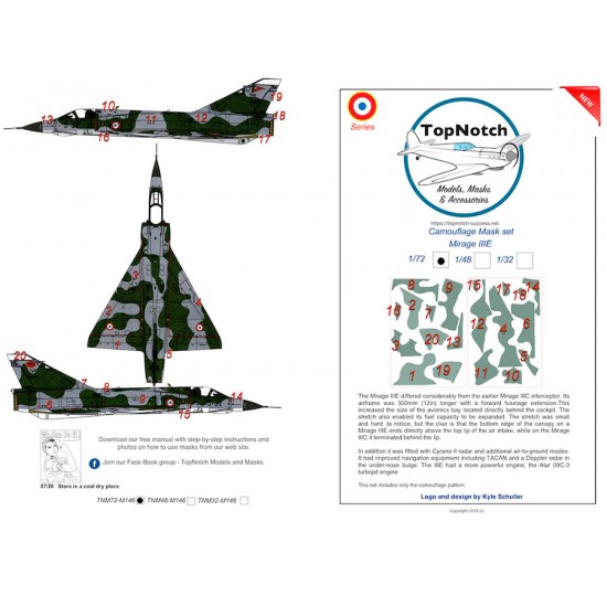 1/48 Mirage III E Camo Masks