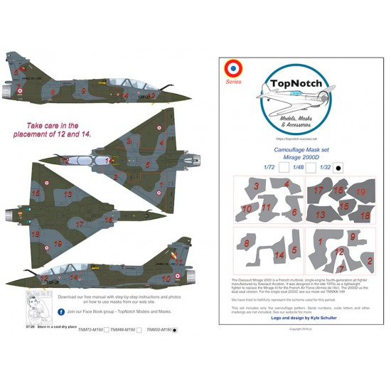 1/32 Dassault Mirage 2000D Camo Masks