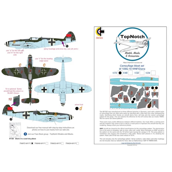 1/72 BF 109G-10 WNF/Diana Camo Masks