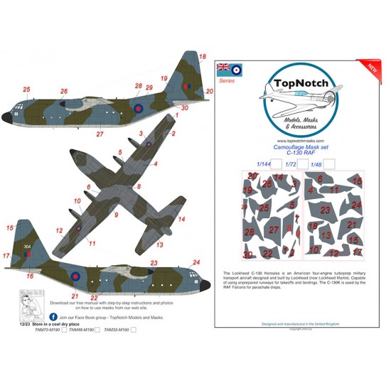 1/48 RAF C-130 Hercules - Reserved Camo Masks