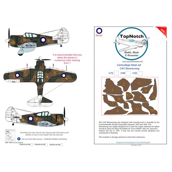 1/32 CAC Boomerrang Camo Masks