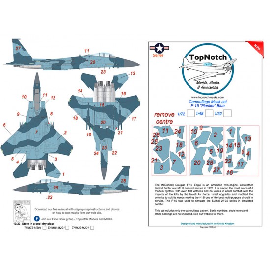 1/32 F-15C Blue "Flanker" Camo Masks