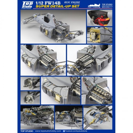 1/12 FW-14B Engine RS3C (Early Type) Super Detail-Up Set for Tamiya kits