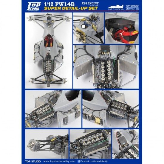 1/12 FW-14B Engine RS4 (Late Type) Super Detail-Up Set for Tamiya kits