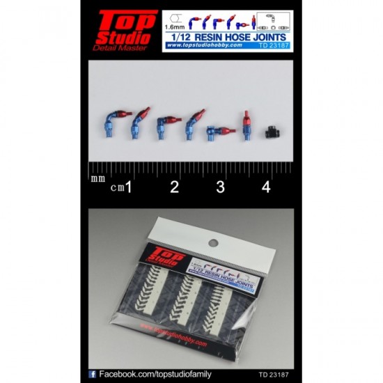 1/12 Hose Joints (1.6mm, resin) 