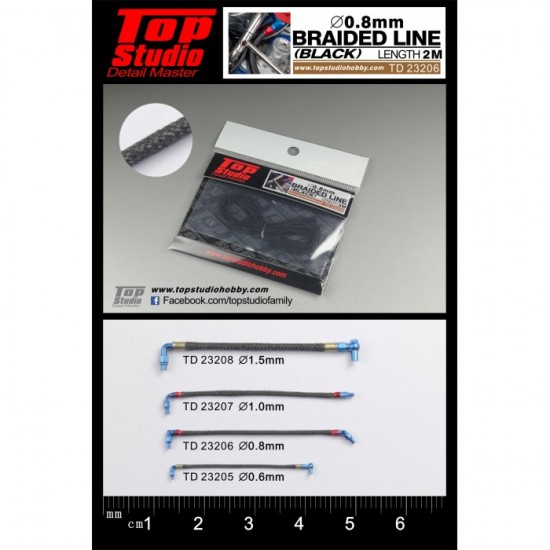 0.8mm Braided Line (black)