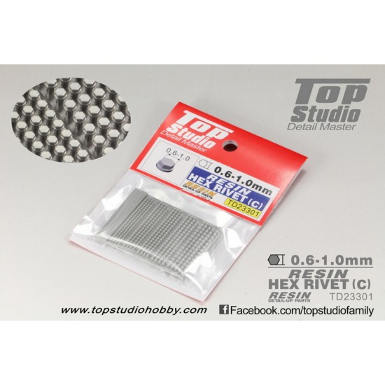 0.6mm-1.0mm Resin Hex Rivet #Type C