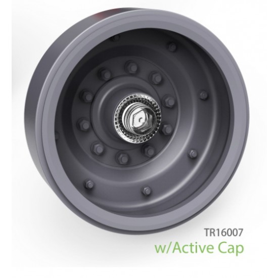 1/16 M1 Abrams Road Wheel w/Active Cap Set for Tamiya kits