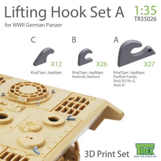1/35 WWII German Panzer Lifting Hook Set Ver. A