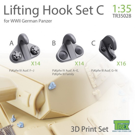 1/35 WWII German Panzer Lifting Hook Set Ver. C