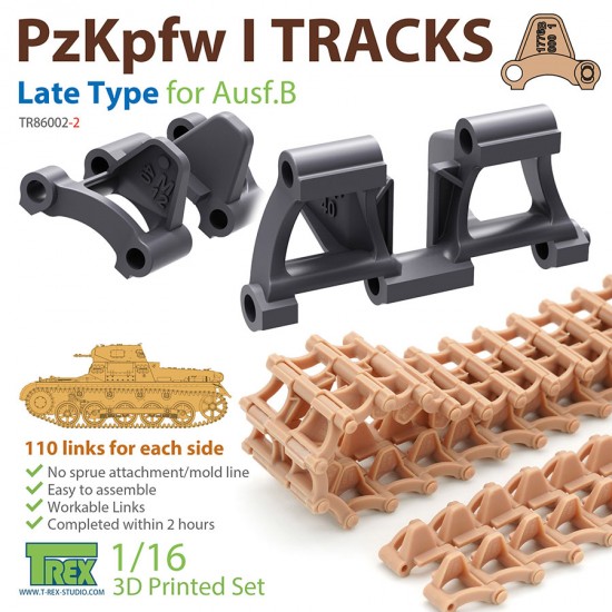 1/16 PzKpfw I Tracks Late Type for Ausf.B 