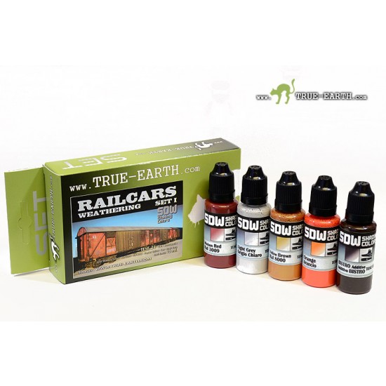 SDW Shading Colours - Railcars Weathering Set Vol.1 (19ml x 5)