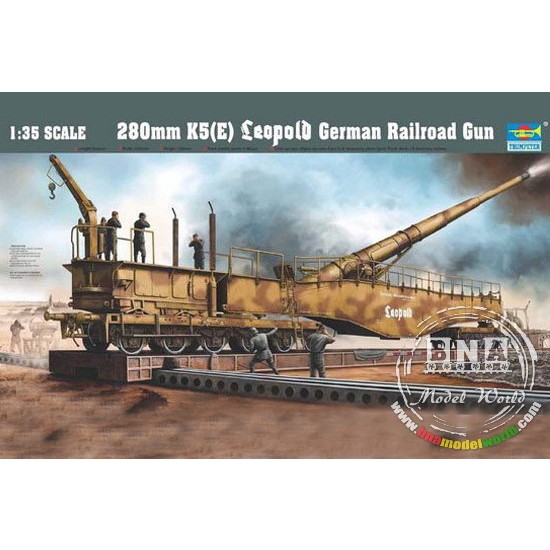 TRP00207 1:35 Trumpeter German Leopold K5(E) Railroad Gun