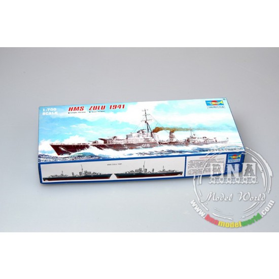 1/700 Tribal-class destroyer HMS Zulu (F18) 1941
