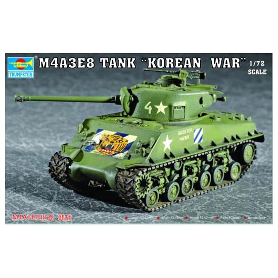 1/72 M4A3E8 Tank (T80 Track)