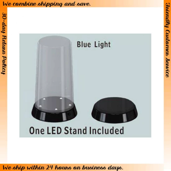 Flat Top Display Case with Optional LED Base (84 x 185mm)