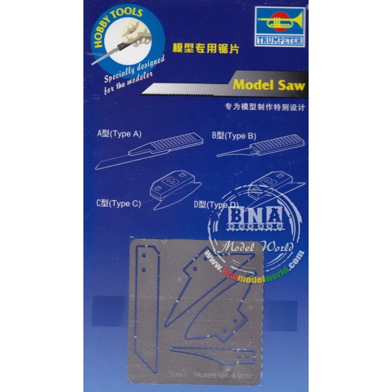 Model Saw with 4 Different Stainless Steel Blades