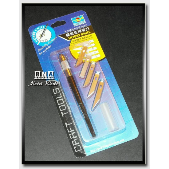 Hobby Knife with 5 Assorted Interchangeable Blades